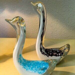 Set of blown glass ducks